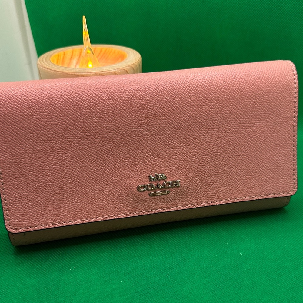 Coach Pink Leather Wallet